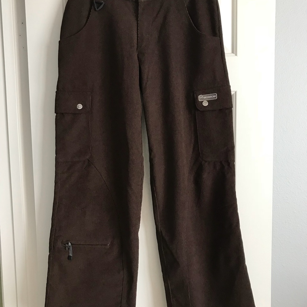Morrow Snowboard pants sz S WNBA brown cord New